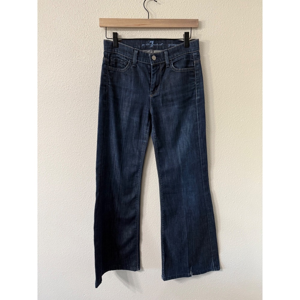 7 For All Mankind Ginger Wide Leg Dark Wash Jeans Size 25 P330380S-380S